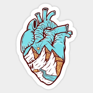 My heart is wild Sticker